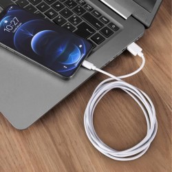 CONTINENTAL EDISON Câble Chargeur Lightning Certifié par Apple Made For Iphone - 2 m - Blanc