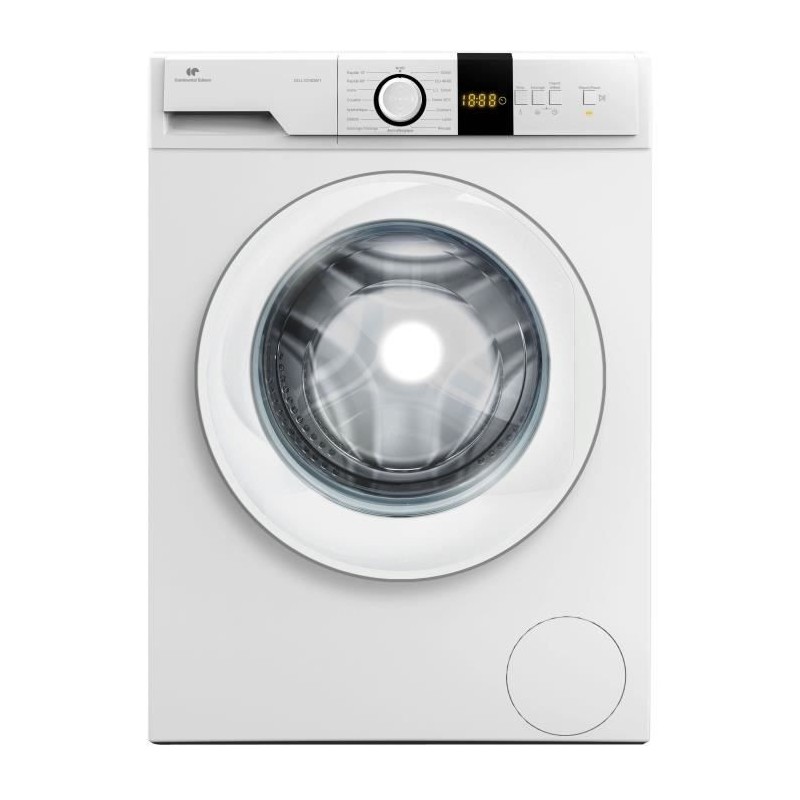 Lave-linge hublot CONTINENTAL EDISON CELL10140W1 - 10 kg – Moteur induction – Largeur 59,7 cm - 1400 tours/min - Blanc