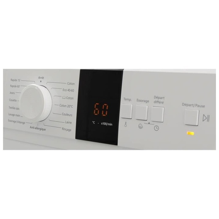 Lave-linge hublot CONTINENTAL EDISON CELL9120W2 - 9 kg - Largeur 59,7