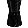 Vase 18 x 18 x 58 cm Verre Noir Doré Métal