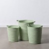 Lot de paniers Corde Vert clair 48 x 48 x 42 cm (3 Pièces)