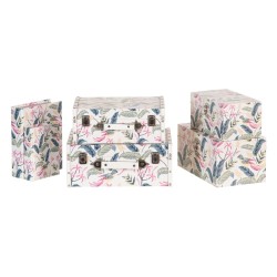 Lot de paniers 34,5 x 24,5 x 14 cm Toile DMF (2 Pièces)