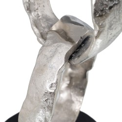 Figurine Décorative 18 x 15 x 47 cm Noir Argent