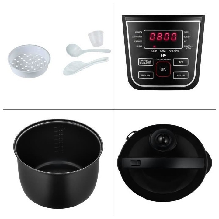 Multicuiseur électrique CONTINENTAL EDISON MC860IN - 5 litres