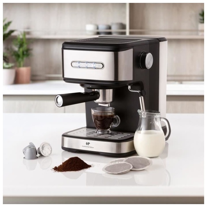 Machine a expresso compatible capsule et dosette CONTINENTAL EDISON No