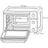 CONTINENTAL EDISON CEMF22B - Minifour électrique 22L noir - 1300W - Rotissoire, Convection naturelle