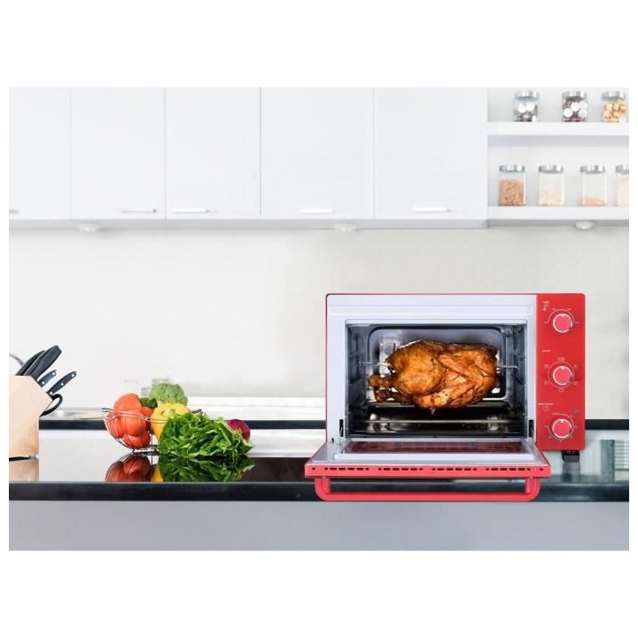CONTINENTAL EDISON CEMF35R - Minifour électrique 35L rouge - 1500W -
