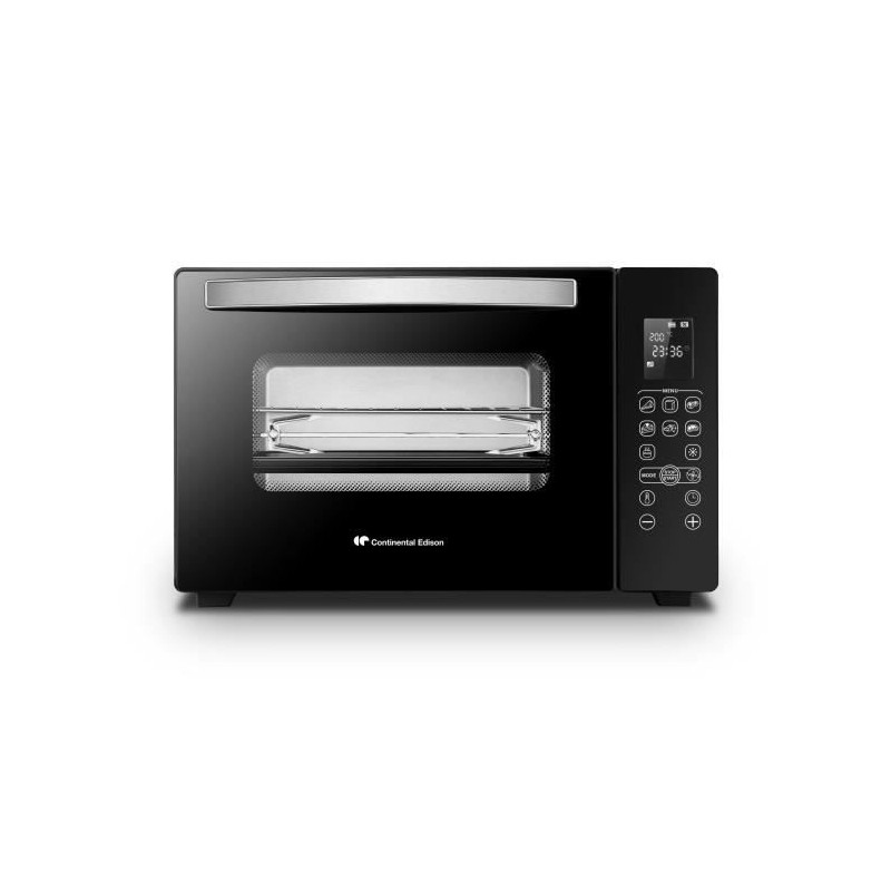 CONTINENTAL EDISON CEMF38DIG - Minifour électrique 38L noir - 1600W - Rotissoire, Convection naturelle