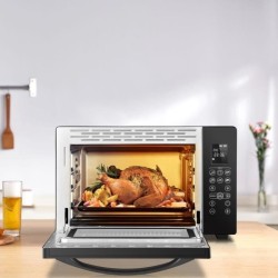 CONTINENTAL EDISON CEMF38DIG - Minifour électrique 38L noir - 1600W - Rotissoire, Convection naturelle