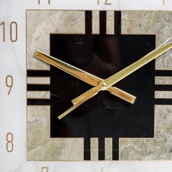 Horloge Murale 36 x 4,3 x 36 cm Verre Noir PVC