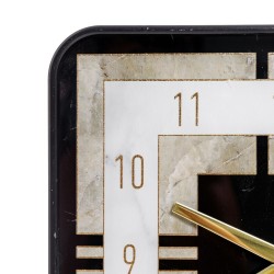 Horloge Murale 36 x 4,3 x 36 cm Verre Noir PVC