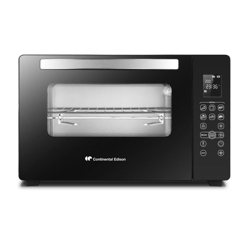 CONTINENTAL EDISON CEMF45DIG - Minifour électrique 45L noir - 2000W - Rotissoire, Convection naturelle