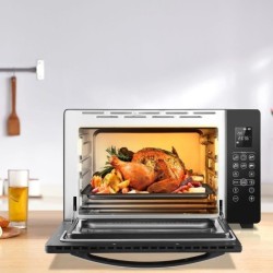 CONTINENTAL EDISON CEMF45DIG - Minifour électrique 45L noir - 2000W - Rotissoire, Convection naturelle