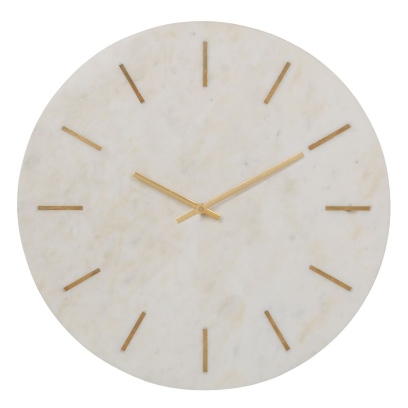 Horloge Murale 41 x 2 x 41 cm Blanc Marbre