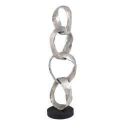 Figurine Décorative 21 x 15 x 63 cm Noir Argent