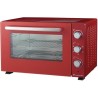 Minifour électrique CONTINENTAL EDISON CEMF46R2 rouge L58,8 x H37,5 x P43,5 cm 46L Rotissoire Convection naturelle