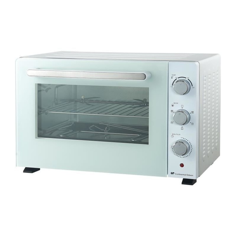 Minifour électrique CONTINENTAL EDISON CEMF46W2 46L Blanc L58,8 x H37,5 x P43,5 cm Rotissoire Convection naturelle