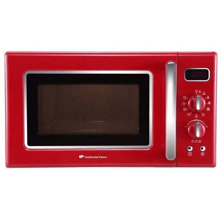 Micro-ondes monofonction CONTINENTAL EDISON MO20RV Rouge L43,95 x H25,