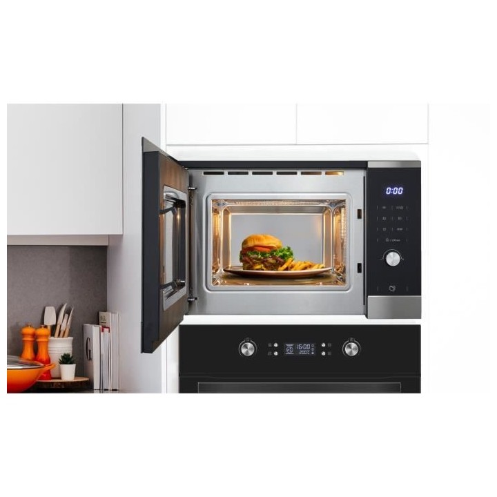 Micro ondes grill encastrable CONTINENTAL EDISON CEMO25GINE Noir Inox