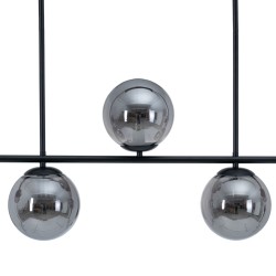 Suspension Ø 14 cm 110 x 15 x 70 cm Verre Noir Métal