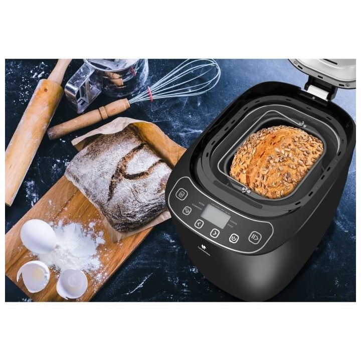 CONTINENTAL EDISON CEMP838DIG2B Machine a pain - 12 programmes - Noir