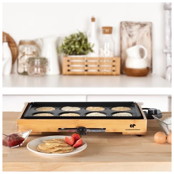 CONTINENTAL EDISON PC1500BB Plancha Gril Crepe party - 1500W