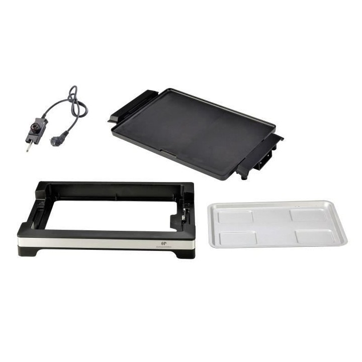 Plancha CONTINENTAL EDISON PL34IN 2000W Noir et Inox