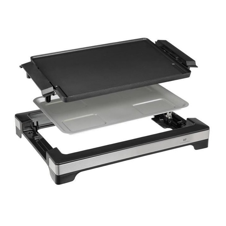 Plancha CONTINENTAL EDISON PL34IN 2000W Noir et Inox