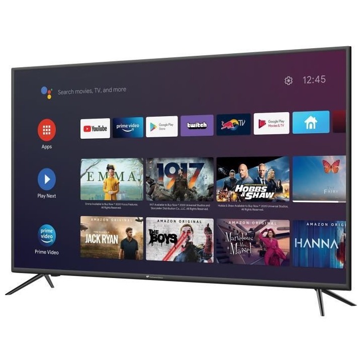 CONTINENTAL EDISON - Android TV QLED 43'' (108cm) 4K Ultra HD - 4xHDMI