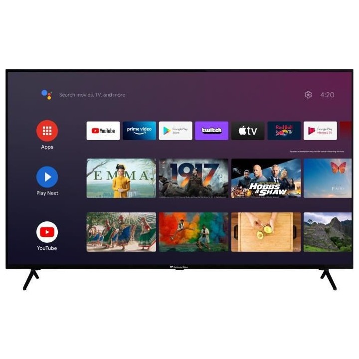 CONTINENTAL EDISON CEQLED65SA22B3 - TV QLED UHD 4K 65'' (164cm) - Andr