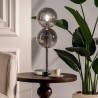 Lampe de Table LED 15 x 15 x 48 cm Verre Argent Fer