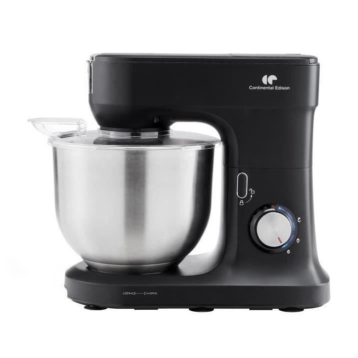 Robot pâtissier CONTINENTAL EDISON RP1200BL - 8 litres - 1200W - Noir
