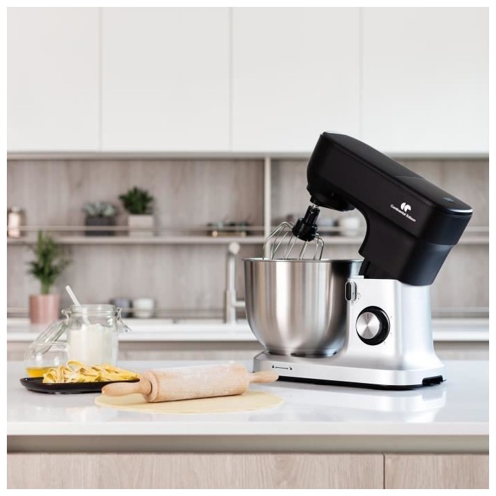 Robot pâtissier CONTINENTAL EDISON RP1200GB gris 8L 1200W