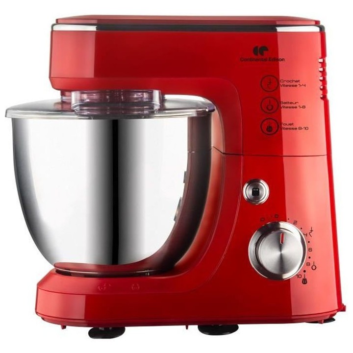 Robot pâtissier CONTINENTAL EDISON CERP800R Rouge 4,3 L 800 W