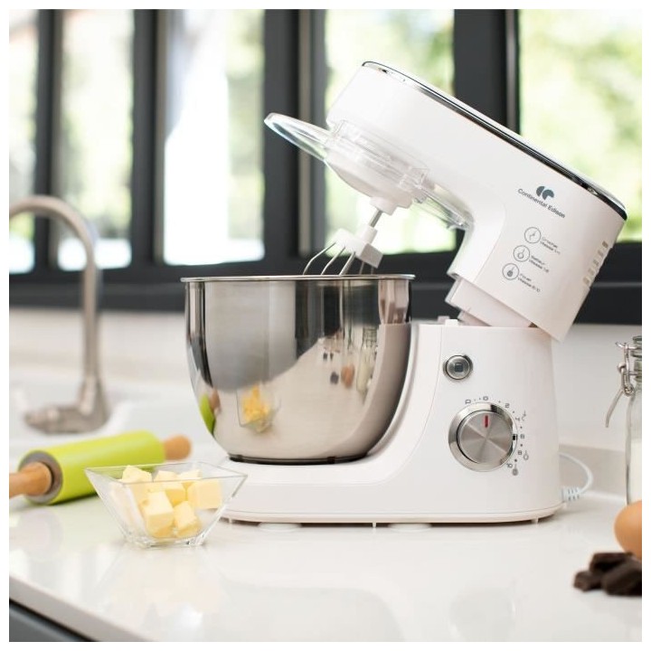 Robot pâtissier CONTINENTAL EDISON CERP800W - Blanc - 800 W