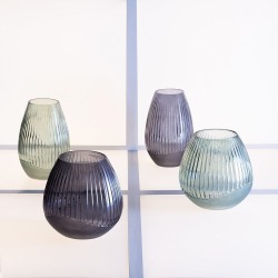 Vase 17,5 x 17,5 x 27 cm Gris verre