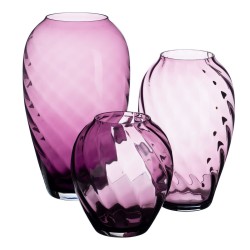 Vase 21 x 21 x 25 cm Verre Mauve