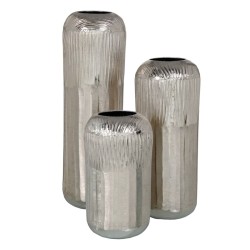 Vase Argent Aluminium 15 x 15 x 38 cm