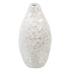 Vase Beige Nacre noire Bois...