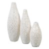 Vase Beige Nacre noire Bois MDF 15 x 15 x 30 cm