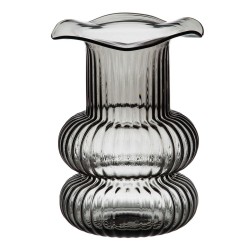 Vase Gris verre 16,5 x 16,5...