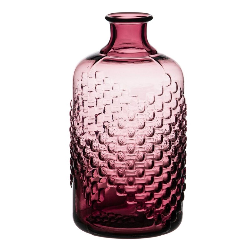 Vase verre 13 x 13 x 25 cm Mauve