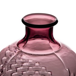 Vase verre 13 x 13 x 25 cm Mauve