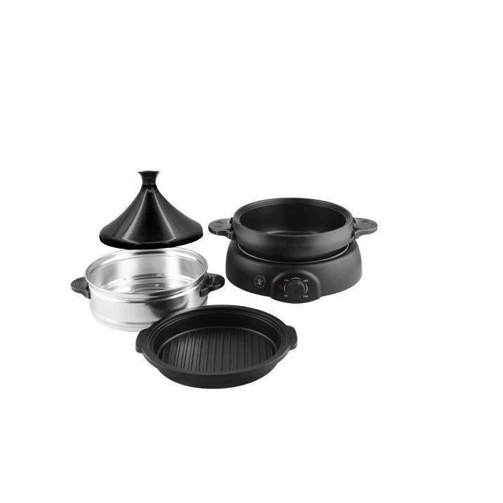 Tajine Electrique 3 en 1 CONTINENTAL EDISON TA1000B - 2 Litres - Noir