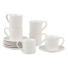 Lot de tasses avec soucoupes Porcelaine 6 Pièces