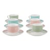 Lot de tasses avec soucoupes Porcelaine 6 Pièces