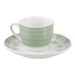 Lot de tasses avec soucoupes Porcelaine 6 Pièces