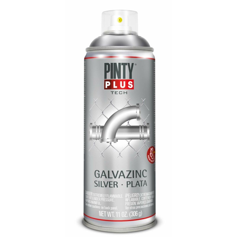 Peinture en spray Pintyplus Tech Galvazinc Argenté