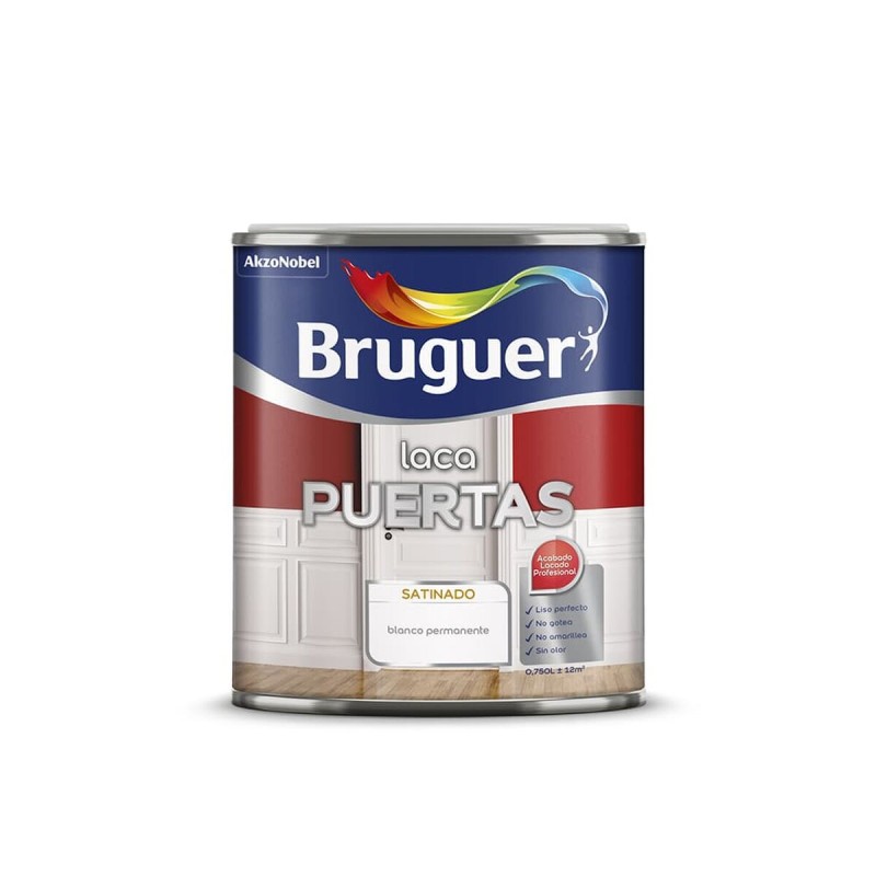 Émail Bruguer 5297934  Portes Laque Permanent White 750 ml Satiné