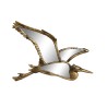 Figurine Décorative DKD Home Decor 35,5 x 26 x 2 cm Doré Oiseau